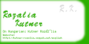 rozalia kutner business card